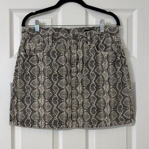 Blank NYC Snake Print Mini Skirt, 29